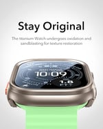 ESR Apple Watch Ultra 3/Ultra 2/Ultra için Ekran Koruyucu ile Ultra Kılıf 49mm (2025) Askeri Sınıf Koruma, Alüminyum Alaşımlı Kılıf 2 Paket Armorit Cam Koruyucu Seti, Orijinal Kal, Titanyum | Ekran Ko