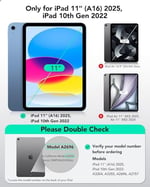 ESR iPad A16 için 11./10. Nesil Kapak (2025/2022, 10.9 inç), Kullanışlı Manyetik Kılıf, İki Yönlü Trifold Stand, Hafif Koruma, Otomatik Uyku/Uyanma, İpeksi Pürüzsüz Kapak, Ribaund Serisi, Siyah