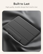 ESR iPad Air 11 İnç Kılıf M3/M2 (2025/2024), iPad Air 5./4. Nesil (2022/2020) için, Güçlü Manyetik Bağlantı, İnce Üçlü Katlanır Stand Kılıf, Otomatik Uyandırma/Uyku, Dayanıklı Koruma, Siyah
