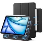 ESR iPad Air 11 İnç Kılıf M3/M2 (2025/2024), iPad Air 5./4. Nesil (2022/2020) için, Güçlü Manyetik Bağlantı, İnce Üçlü Katlanır Stand Kılıf, Otomatik Uyandırma/Uyku, Dayanıklı Koruma, Siyah