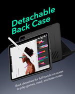 ESR iPad Air 11 inç M2, iPad Air 6/5/4 (2024/2022/2020) için kılıf, çıkarılabilir manyetik kapak, dikey/yatay formatta stand, yükseltilmiş ekran görüntüsü, 9 dik açılı, kaydırma serisi, siyah