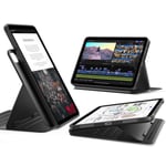 ESR iPad Air 11 inç M2, iPad Air 6/5/4 (2024/2022/2020) için kılıf, çıkarılabilir manyetik kapak, dikey/yatay formatta stand, yükseltilmiş ekran görüntüsü, 9 dik açılı, kaydırma serisi, siyah
