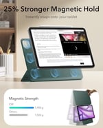 ESR iPad Air 13 inç M4/M3/M2 (2026/2025/2024), iPad Pro 12.9 (6a/5a/4. Nesil) için Kılıf, Üç Katlı Standlı Manyetik Kılıf, Manyetik Kapama, Otom - Seçenekler: Air 13'' (2024), Air 13