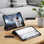 ESR iPad Pro 11 inç (2022/2021, 4. / 3. Nesil) ile Uyumlu Kalem Kutusu, Dahili Kalem Tutucu, Kalem 2 Desteği, Esnek Arka Kapak, Üç Katlı Stand, Otomatik Uyku/Uyandırma, Rebound Serisi, Siyah