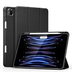 ESR iPad Pro 11 inç (2022/2021, 4. / 3. Nesil) ile Uyumlu Kalem Kutusu, Dahili Kalem Tutucu, Kalem 2 Desteği, Esnek Arka Kapak, Üç Katlı Stand, Otomatik Uyku/Uyandırma, Rebound Serisi, Siyah