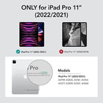 ESR iPad Pro 11 inç (2022/2021, 4. / 3. Nesil) ile Uyumlu Kalem Kutusu, Dahili Kalem Tutucu, Kalem 2 Desteği, Esnek Arka Kapak, Üç Katlı Stand, Otomatik Uyku/Uyandırma, Rebound Serisi, Siyah