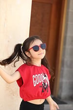 ESRADA YUVARLAK KIRMIZI KIZ ÇOCUK GÜNEŞ GÖZLÜĞÜ 4012 31-13-135