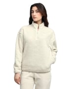 Ess Elevated Half-Zip Crew Kadın Bej Günlük Stil Sweatshirt 68811187 - Bedenler: XS, S, M, L