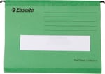 Esselte Klasik Askılı Dosya, A4, Yeşil, 25'Li Paket, Sekmeler Dahil, 90318