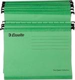 Esselte Klasik Askılı Dosya, A4, Yeşil, 25'Li Paket, Sekmeler Dahil, 90318