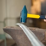 Estwing Sure Strike Blacksmith's Hammer - 1890ml Metalworking Tool with Fibreglass Handle & No-Slip Cushion Grip - MRF64BS