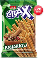 Eti Crax Baharatlı Çubuk Kraker 50 g x 20 Adet