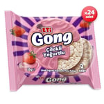 Eti Gong Çilekli Yoğurtlu Kaplamalı Pirinç Patlağı 30 g x 24 Adet