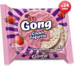 Eti Gong Çilekli Yoğurtlu Kaplamalı Pirinç Patlağı 30 g x 24 Adet