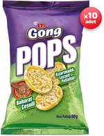 Eti Gong Pops Baharat Çeşnili Mısır Patlağı 80 g x 10 Adet