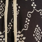 Etnik Baskılı Bol Paça Pantolon Cepli Kemerli