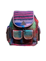 Etnik desenli sırt çantası kilim çanta el yapımı kilim dokuma