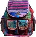 Etnik desenli sırt çantası kilim çanta el yapımı kilim dokuma