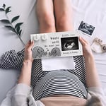 EURSET Bebek Sonogram Resim Çerçevesi / Bebek Geri Sayım Haftaları - Standart 10,16 cm x 7,62 cm Ultrason Fotoğraf - Hamilelik Duyuruları Fikirleri - Cinsiyet Açıklaması Bebek Partisi Hediyeleri - Ebe