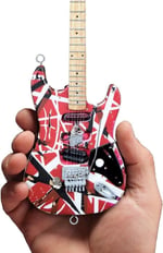 EVH Minature Guitars EVH Frankenstein Mini Replika Gitar Van Halen (EVH001), kırmızı ve beyaz, kırmızı/beyaz