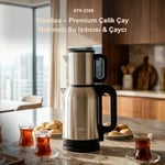 Evona Çelik 2 In 1 Çay Makinesi Su Isıtıcısı & Çaycı Steeltea