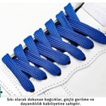 Exclusive 120 cm Yassı Spor Ayakkabı Bağcığı, Çift Katmanlı Örgülü Sneakers Bağcık, 1 Çift