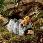 Exo Terra Wet Rock, seramik mağara, sürüngenler, amfibiler ve omurgasızlar için nemli saklama yeri, su rezervuarlı, nem depolamak için seramik mağan, büyük