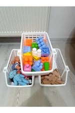 EYNEL 5 Adet Çok Amaçlı Katlı Geçmeli Organizer, Pratik Dolap İçi Lavabo Altı Evye-Tezgah Üstü Buzdolabı Mutfak Banyo Çamaşır Makinesi Ev Düzenleyici Plastik Sepet (5 Adet - Antrasit)
