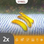 Eynel Muz Şeklinde Saklama Kabı, Çocuk Kahvaltı Beslenme Koyma Kutusu Öğrenci Okul Piknik Kamp Muzluk (2 Adet)