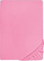 Ezgi Organik%100 Pamuk Lastikli Bebek Çarşafı Geniş Ölçü Aralığı Pembe 60x120 cm, bebekcrsf