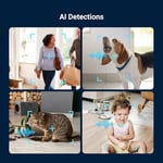 Ezviz EP8 6MP+2MP 3K+/1080P Çift Kameralı Akıllı Akıllı Görüntülü Dış Kapı Kamerası, Dokunmatik Ekranlı, Bataryalı, Gelişmiş Ev Güvenlik Sistemi