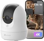 Ezviz EP8 6MP+2MP 3K+/1080P Çift Kameralı Akıllı Akıllı Görüntülü Dış Kapı Kamerası, Dokunmatik Ekranlı, Bataryalı, Gelişmiş Ev Güvenlik Sistemi