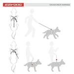 EzyDog Çekme önleyici köpek tasması – Crosscheck köpek koşum takımı, küçük, orta boy ve büyük köpekler için, köpek eğitim aksesuarı, yansıtıcı - Seçenekler: S (36 - 49cm), M (45 - 64cm), L (55 - 74cm)