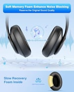 F FEYCH Beats Studio 3 & Beats Studio 2 (B0500/ B0501) için Beats Studio Yedek Kulak Pedleri 2 Parça Gürültü Yalıtımı Rahat Bellek Köpüğü Kulak Yastıkları (Siyah)