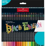 Faber-Castell 116450 - Renkli kalemler Blackwood, Black Edition, 50'li kutu, parlak renkler, yumuşak çizgili, siyah ahşap
