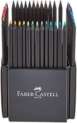Faber-Castell 116450 - Renkli kalemler Blackwood, Black Edition, 50'li kutu, parlak renkler, yumuşak çizgili, siyah ahşap