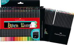 Faber-Castell 116450 - Renkli kalemler Blackwood, Black Edition, 50'li kutu, parlak renkler, yumuşak çizgili, siyah ahşap