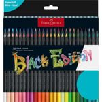 Faber-Castell 116450 - Renkli kalemler Blackwood, Black Edition, 50'li kutu, parlak renkler, yumuşak çizgili, siyah ahşap