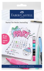 FABER-CASTELL 267125 - Başlangıç Seti Bullet Journaling, 9 Parçalı, Çok Renkli - Seçenekler: Bullet Journaling, Kaligrafi, 1 stück (1er Pack)...