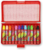 Faber-Castell Altıgen Pastel Boya, 12 Renk, Plastik Kutu, Yumuşak ve Canlı Renkler, Rahat Kullanım, Etkili Uygulama