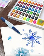 Faber-Castell Creative Studio Tablet Suluboya Seti, 48 Renk, Su Bazlı Pigment, Karıştırma Paleti ve Aksesuarlar ile, Taşınabilir Sanatsal Set | Karıştırma paleti, su tankı fırçası ve sünger, hobi ve y