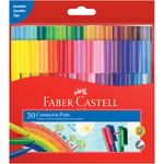 Faber-Castell Eğlenceli Keçeli Kalem 30 Renk, Geniş Renk Yelpazesi, Su Bazlı Mürekkep, Bağlanabilir Kapak, Çocuklar İçin Güvenli - Seçenekler: 30 Renk, 30 Renk 2li paket