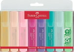 Faber-Castell Fosforlu Kalem Seti, 8’li, Pastel Renkler, Yeniden Doldurulabilir, 3 Farklı Çizgi Kalınlığı, Dayanıklı Mürekkep