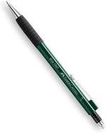 Faber-Castell Grip 1347 Versatil Kalem, 0.7 mm, Koyu Yeşil, Ergonomik Tutuş, Yaylı Uç, Uzun Silgi, Modern Tasarım