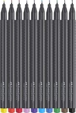 Faber-Castell Grip Finepen 0.4 mm, 10'lu set