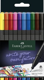 Faber-Castell Grip Finepen 0.4 mm, 10'lu set