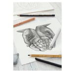 Faber-Castell Kömür Sketch Seti, 7 Parça, Kara Kalem Çizim ve Eskiz İçin, Yüksek Kalite, Silgi ve Karıştırma Kalemi Dahil