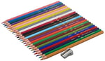 Faber-Castell Kuru Boya Kalemi, Kırmızı Metal Tüp Kutu, 24 Renk, Tam Boy, Kalemtıraş Hediyeli, Yumuşak Mineli, Kırılmaya Dayanıklı Uçlar, Kolay Açılır - Seçenekler: 12 Renk, 24 Renk