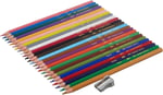 Faber-Castell Kuru Boya Kalemi, Kırmızı Metal Tüp Kutu, 24 Renk, Tam Boy, Kalemtıraş Hediyeli, Yumuşak Mineli, Kırılmaya Dayanıklı Uçlar, Kolay Açılır - Seçenekler: 12 Renk, 24 Renk