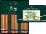 Faber-Castell Pitt Pastel Boya Kalemi, 60 Renk, Yüksek Pigment, Solmaya Dirençli, Fırça ve Parmakla Dağılabilir, Yuvarlak Gövde